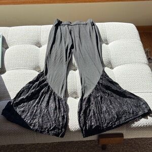 So cute Black Flared Pants with Lace size Small